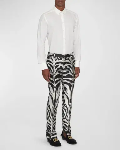 Dolce & Gabbana Men's Solid Dress Shirt | Thumbnail 2 Dolce & Gabbana Men's Solid Dress Shirt | Thumbnail 2