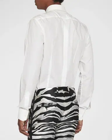 Dolce & Gabbana Men's Solid Dress Shirt | Thumbnail 3 Dolce & Gabbana Men's Solid Dress Shirt | Thumbnail 3