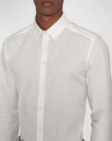 Dolce & Gabbana Men's Solid Dress Shirt | Thumbnail 5 Dolce & Gabbana Men's Solid Dress Shirt | Thumbnail 5