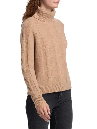 Saks Fifth Avenue Women's Turtleneck Cashmere Sweater - Warm Camel - Size Large | Thumbnail 4 Saks Fifth Avenue Women's Turtleneck Cashmere Sweater - Warm Camel - Size Large | Thumbnail 4