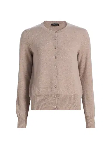 Saks Fifth Avenue Women's Cashmere Cardigan - Pebble Heather | Thumbnail 1 Saks Fifth Avenue Women's Cashmere Cardigan - Pebble Heather | Thumbnail 1