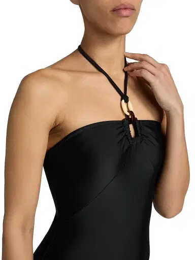 Ramy Brook Women's Marjorie Halterneck One-Piece Swimsuit - Black | Thumbnail 5 Ramy Brook Women's Marjorie Halterneck One-Piece Swimsuit - Black | Thumbnail 5