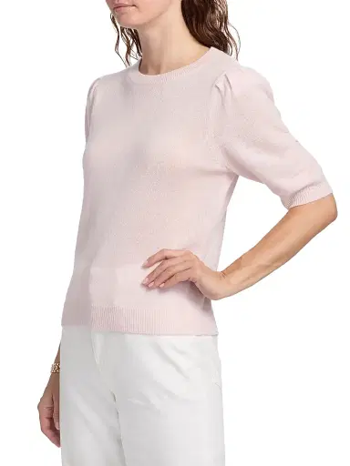 Saks Fifth Avenue Women's Pleated Cashmere Sweater - Pink Fresia | Thumbnail 4 Saks Fifth Avenue Women's Pleated Cashmere Sweater - Pink Fresia | Thumbnail 4