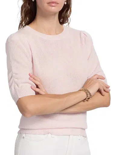 Saks Fifth Avenue Women's Pleated Cashmere Sweater - Pink Fresia | Thumbnail 6 Saks Fifth Avenue Women's Pleated Cashmere Sweater - Pink Fresia | Thumbnail 6