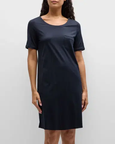 Hanro Cotton Deluxe Short-Sleeve Big Sleepshirt | Thumbnail 3 Hanro Cotton Deluxe Short-Sleeve Big Sleepshirt | Thumbnail 3