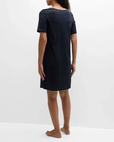 Hanro Cotton Deluxe Short-Sleeve Big Sleepshirt | Thumbnail 4 Hanro Cotton Deluxe Short-Sleeve Big Sleepshirt | Thumbnail 4