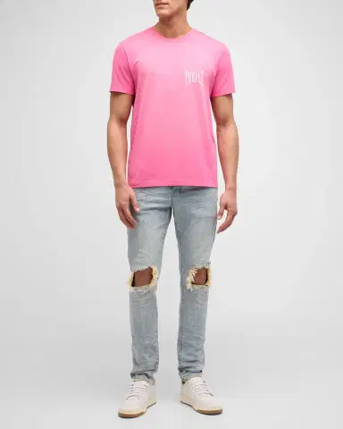 PURPLE Men's P002 Light Indigo Blowout Slim Jeans | Thumbnail 2 PURPLE Men's P002 Light Indigo Blowout Slim Jeans | Thumbnail 2