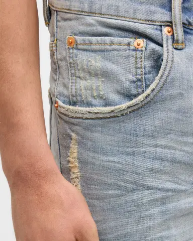 PURPLE Men's P002 Light Indigo Blowout Slim Jeans | Thumbnail 5 PURPLE Men's P002 Light Indigo Blowout Slim Jeans | Thumbnail 5