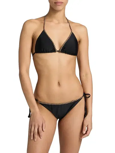 Ramy Brook Women's Nikoleta Braided Triangle Bikini Top - Black - Size Large | Thumbnail 3 Ramy Brook Women's Nikoleta Braided Triangle Bikini Top - Black - Size Large | Thumbnail 3