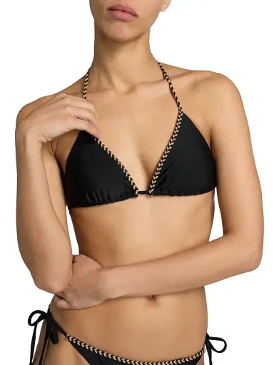 Ramy Brook Women's Nikoleta Braided Triangle Bikini Top - Black - Size Large | Thumbnail 5 Ramy Brook Women's Nikoleta Braided Triangle Bikini Top - Black - Size Large | Thumbnail 5
