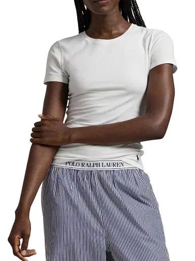 Polo Ralph Lauren Women's Stretch Cotton T-Shirt - White Cloud - Size XS | Thumbnail 2 Polo Ralph Lauren Women's Stretch Cotton T-Shirt - White Cloud - Size XS | Thumbnail 2