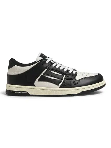 AMIRI Men's Skel-Top Low Leather Sneakers - Black Black White - Size 7 | Thumbnail 1 AMIRI Men's Skel-Top Low Leather Sneakers - Black Black White - Size 7 | Thumbnail 1