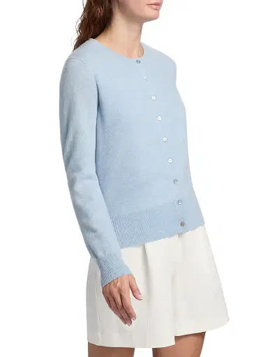 Saks Fifth Avenue Women's Cashmere Cardigan - Blue Sky | Thumbnail 4 Saks Fifth Avenue Women's Cashmere Cardigan - Blue Sky | Thumbnail 4