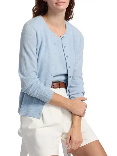 Saks Fifth Avenue Women's Cashmere Cardigan - Blue Sky | Thumbnail 6 Saks Fifth Avenue Women's Cashmere Cardigan - Blue Sky | Thumbnail 6