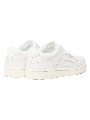 Amiri Women's Skel Top Low Leather Sneakers - White | Thumbnail 3 Amiri Women's Skel Top Low Leather Sneakers - White | Thumbnail 3