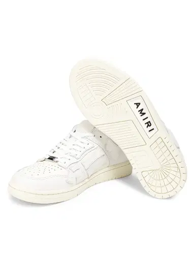 Amiri Women's Skel Top Low Leather Sneakers - White | Thumbnail 5 Amiri Women's Skel Top Low Leather Sneakers - White | Thumbnail 5
