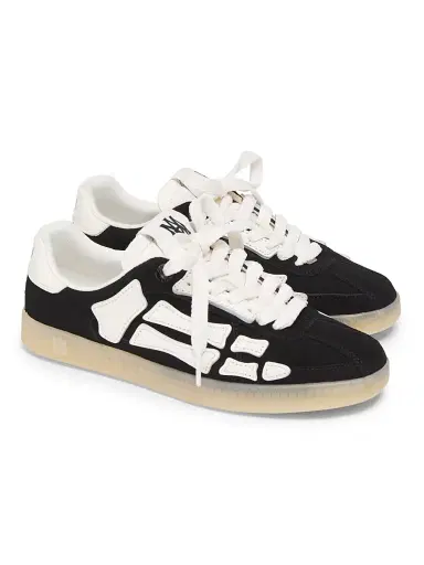 Amiri Women's Pacific Bones Leather Sneakers - Black | Thumbnail 2 Amiri Women's Pacific Bones Leather Sneakers - Black | Thumbnail 2