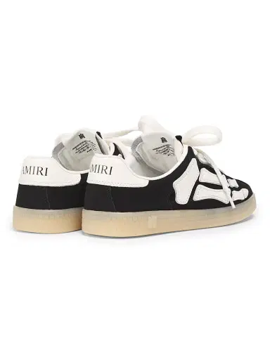 Amiri Women's Pacific Bones Leather Sneakers - Black | Thumbnail 3 Amiri Women's Pacific Bones Leather Sneakers - Black | Thumbnail 3