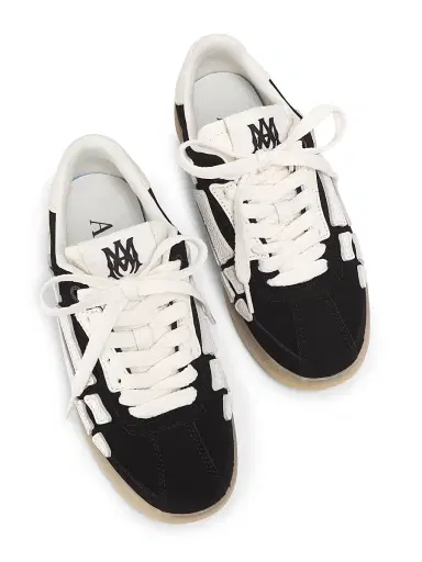 Amiri Women's Pacific Bones Leather Sneakers - Black | Thumbnail 4 Amiri Women's Pacific Bones Leather Sneakers - Black | Thumbnail 4