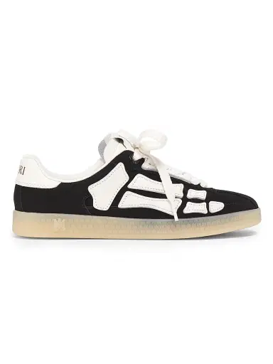 Amiri Women's Pacific Bones Leather Sneakers - Black | Thumbnail 1 Amiri Women's Pacific Bones Leather Sneakers - Black | Thumbnail 1