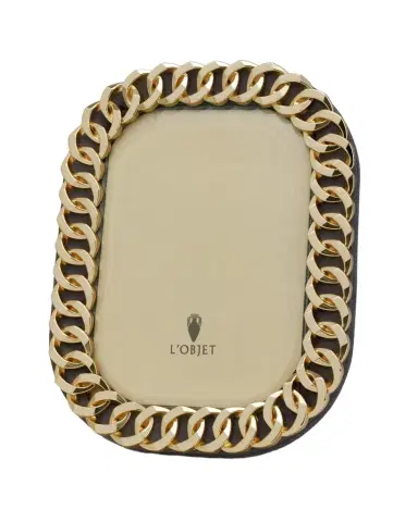 L 'Objet Gold Cuban Link Frame | Thumbnail 1 L 'Objet Gold Cuban Link Frame | Thumbnail 1