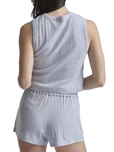 Polo Ralph Lauren Women's Polo Pointelle Cami Short Pajamas - Xenon Blue | Thumbnail 4 Polo Ralph Lauren Women's Polo Pointelle Cami Short Pajamas - Xenon Blue | Thumbnail 4