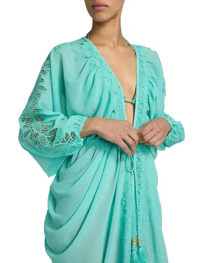 Ramy Brook Women's Bernice Lace-Trim V-Neck Maxi Dress - Seaglass | Thumbnail 5 Ramy Brook Women's Bernice Lace-Trim V-Neck Maxi Dress - Seaglass | Thumbnail 5
