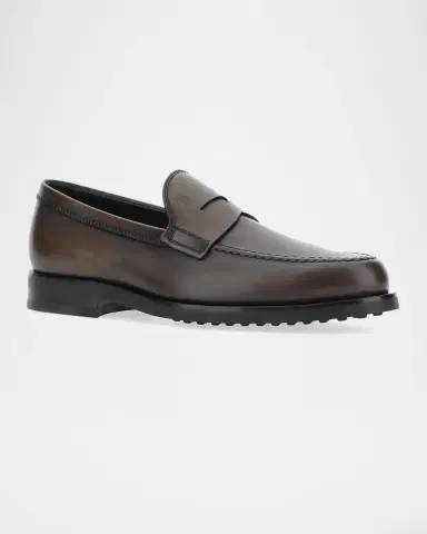Tod's Men's Penny Leather Slip-On Loafers | Thumbnail 2 Tod's Men's Penny Leather Slip-On Loafers | Thumbnail 2