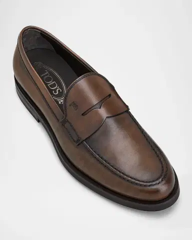 Tod's Men's Penny Leather Slip-On Loafers | Thumbnail 3 Tod's Men's Penny Leather Slip-On Loafers | Thumbnail 3