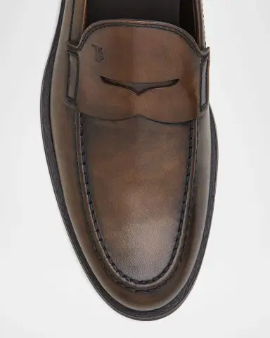 Tod's Men's Penny Leather Slip-On Loafers | Thumbnail 6 Tod's Men's Penny Leather Slip-On Loafers | Thumbnail 6