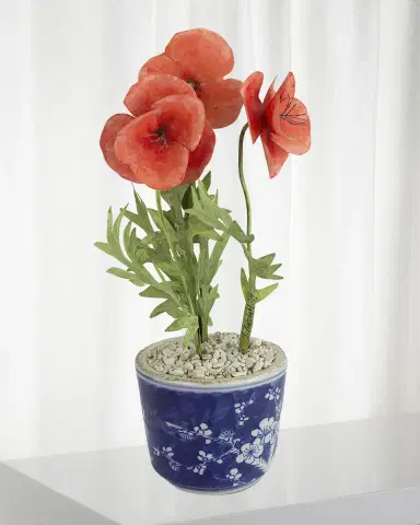 Tommy Mitchell Poppy August Birth Flower in Ceramic Pot | Thumbnail 1 Tommy Mitchell Poppy August Birth Flower in Ceramic Pot | Thumbnail 1