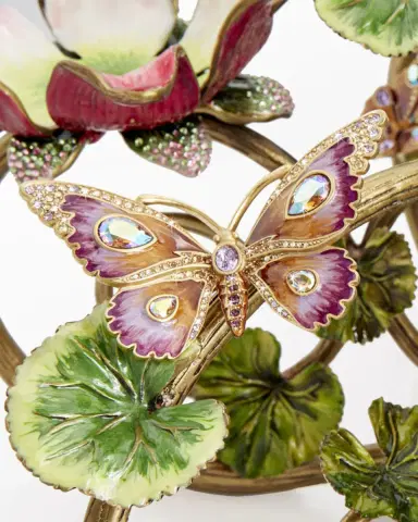 Jay Strongwater Floral & Butterfly Candelabra | Thumbnail 3 Jay Strongwater Floral & Butterfly Candelabra | Thumbnail 3