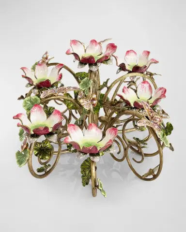 Jay Strongwater Floral & Butterfly Candelabra | Thumbnail 5 Jay Strongwater Floral & Butterfly Candelabra | Thumbnail 5