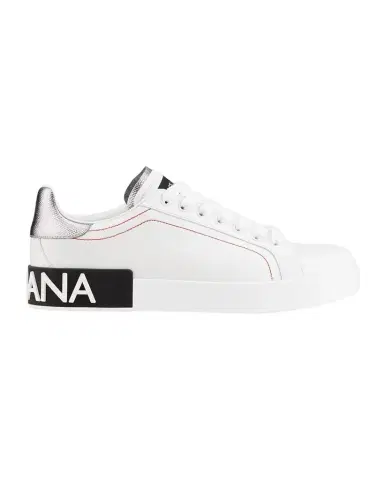 Dolce & Gabbana Leather Logo Low-Top Sneakers | Thumbnail 1 Dolce & Gabbana Leather Logo Low-Top Sneakers | Thumbnail 1
