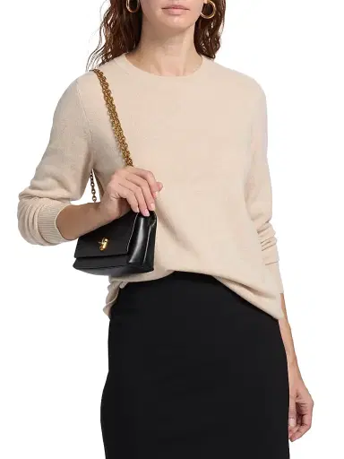 Saks Fifth Avenue Women's Cashmere Crewneck Sweater - Creamy Heather | Thumbnail 3 Saks Fifth Avenue Women's Cashmere Crewneck Sweater - Creamy Heather | Thumbnail 3