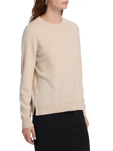Saks Fifth Avenue Women's Cashmere Crewneck Sweater - Creamy Heather | Thumbnail 4 Saks Fifth Avenue Women's Cashmere Crewneck Sweater - Creamy Heather | Thumbnail 4