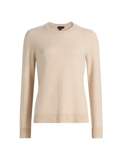Saks Fifth Avenue Women's Cashmere Crewneck Sweater - Creamy Heather | Thumbnail 1 Saks Fifth Avenue Women's Cashmere Crewneck Sweater - Creamy Heather | Thumbnail 1