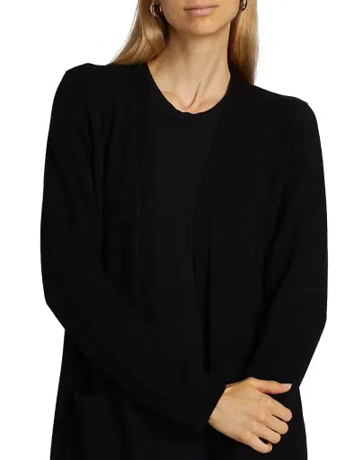 Saks Fifth Avenue Women's COLLECTION Cashmere Open-Front Duster - Black - Size XL | Thumbnail 6 Saks Fifth Avenue Women's COLLECTION Cashmere Open-Front Duster - Black - Size XL | Thumbnail 6