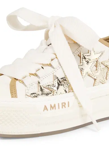 Amiri Women's Metallic Stars Court Leather Platform Low-Top Sneakers - Dark Brown | Thumbnail 5 Amiri Women's Metallic Stars Court Leather Platform Low-Top Sneakers - Dark Brown | Thumbnail 5