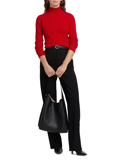 Saks Fifth Avenue Women's Cashmere Turtleneck Sweater - True Red | Thumbnail 2 Saks Fifth Avenue Women's Cashmere Turtleneck Sweater - True Red | Thumbnail 2