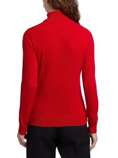 Saks Fifth Avenue Women's Cashmere Turtleneck Sweater - True Red | Thumbnail 5 Saks Fifth Avenue Women's Cashmere Turtleneck Sweater - True Red | Thumbnail 5