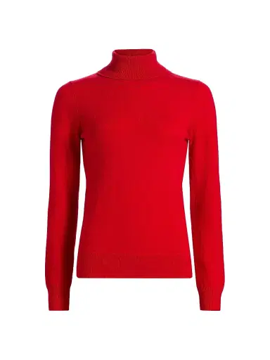 Saks Fifth Avenue Women's Cashmere Turtleneck Sweater - True Red | Thumbnail 1 Saks Fifth Avenue Women's Cashmere Turtleneck Sweater - True Red | Thumbnail 1