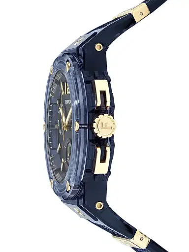 FERRAGAMO Men's F-80 Translucent Chronograph Watch/44MM - Blue | Thumbnail 3 FERRAGAMO Men's F-80 Translucent Chronograph Watch/44MM - Blue | Thumbnail 3