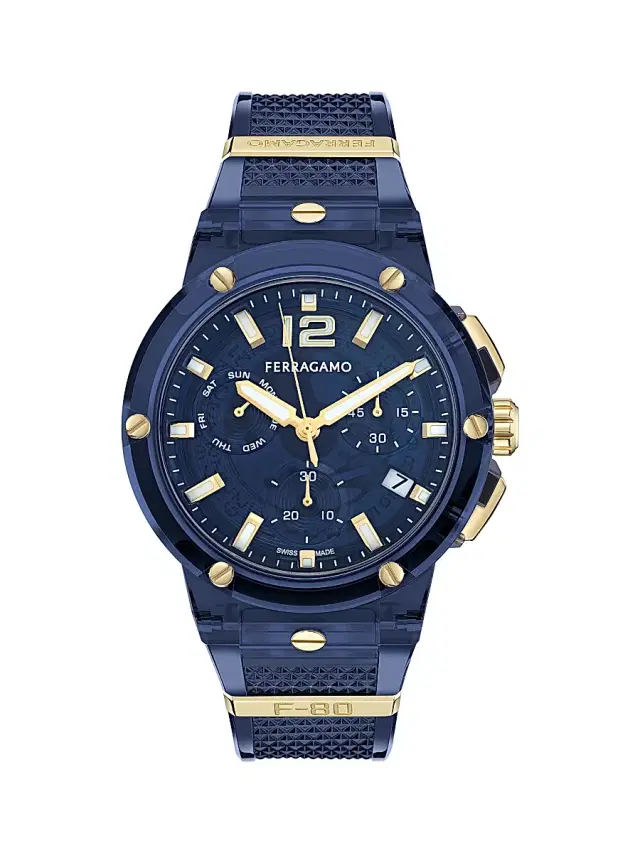 Men's F-80 Translucent Chronograph Watch/44MM - Blue Men's F-80 Translucent Chronograph Watch/44MM - Blue