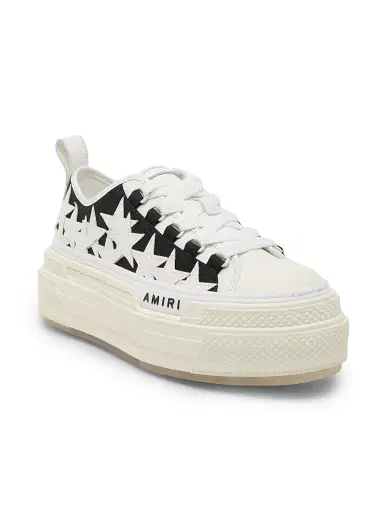 Amiri Women's Stars Court Cotton Low-Top Sneakers - Black | Thumbnail 2 Amiri Women's Stars Court Cotton Low-Top Sneakers - Black | Thumbnail 2