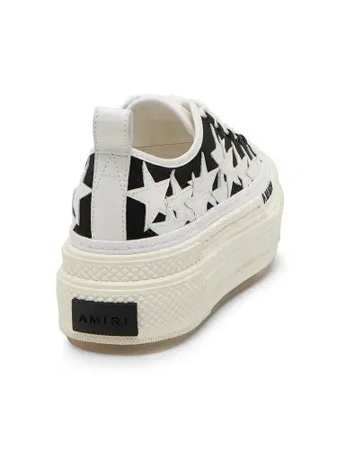 Amiri Women's Stars Court Cotton Low-Top Sneakers - Black | Thumbnail 3 Amiri Women's Stars Court Cotton Low-Top Sneakers - Black | Thumbnail 3