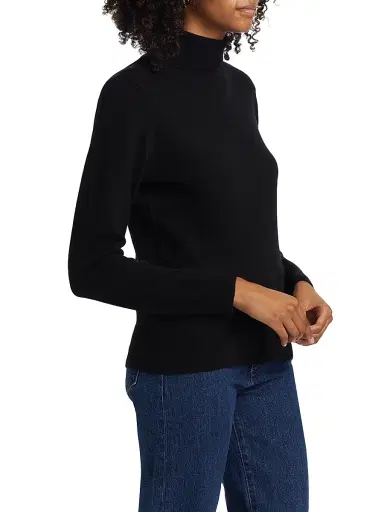 Saks Fifth Avenue Women's Cashmere Turtleneck Sweater - Black | Thumbnail 4 Saks Fifth Avenue Women's Cashmere Turtleneck Sweater - Black | Thumbnail 4