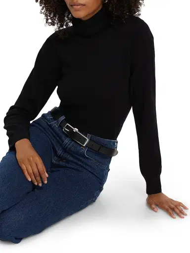 Saks Fifth Avenue Women's Cashmere Turtleneck Sweater - Black | Thumbnail 6 Saks Fifth Avenue Women's Cashmere Turtleneck Sweater - Black | Thumbnail 6