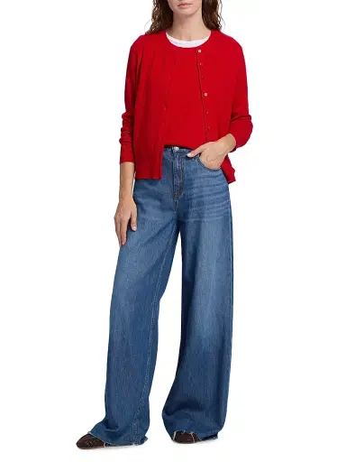 Saks Fifth Avenue Women's Cashmere Cardigan - True Red | Thumbnail 2 Saks Fifth Avenue Women's Cashmere Cardigan - True Red | Thumbnail 2