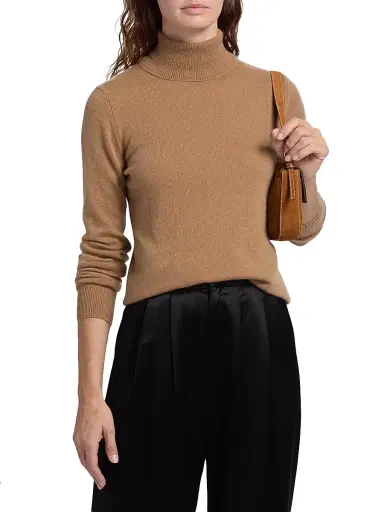 Saks Fifth Avenue Women's Cashmere Turtleneck Sweater - Heritage Brown | Thumbnail 3 Saks Fifth Avenue Women's Cashmere Turtleneck Sweater - Heritage Brown | Thumbnail 3